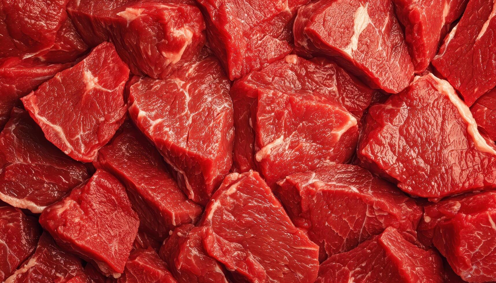 Fresh cut red meat pieces kitchen food photography culinary setting close-up view background nature copyspace photo