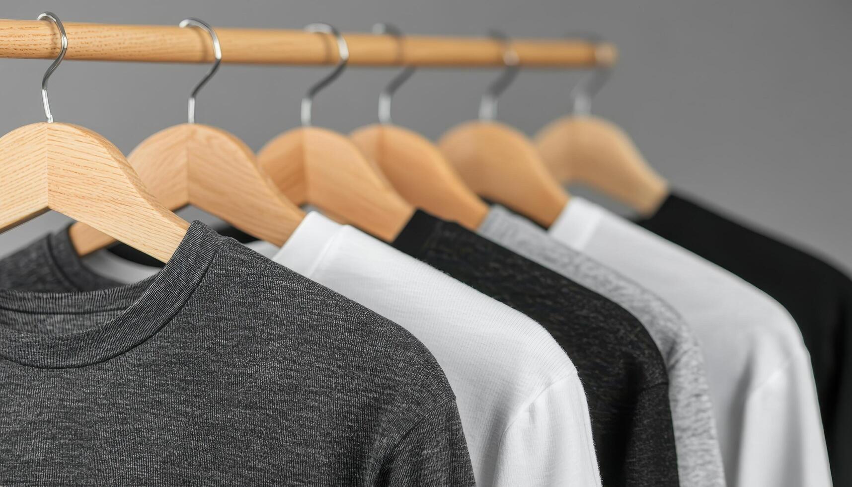 Soft Fabric Textures on Standard T-Shirts Indoor Setting Nature Background with Copyspace photo