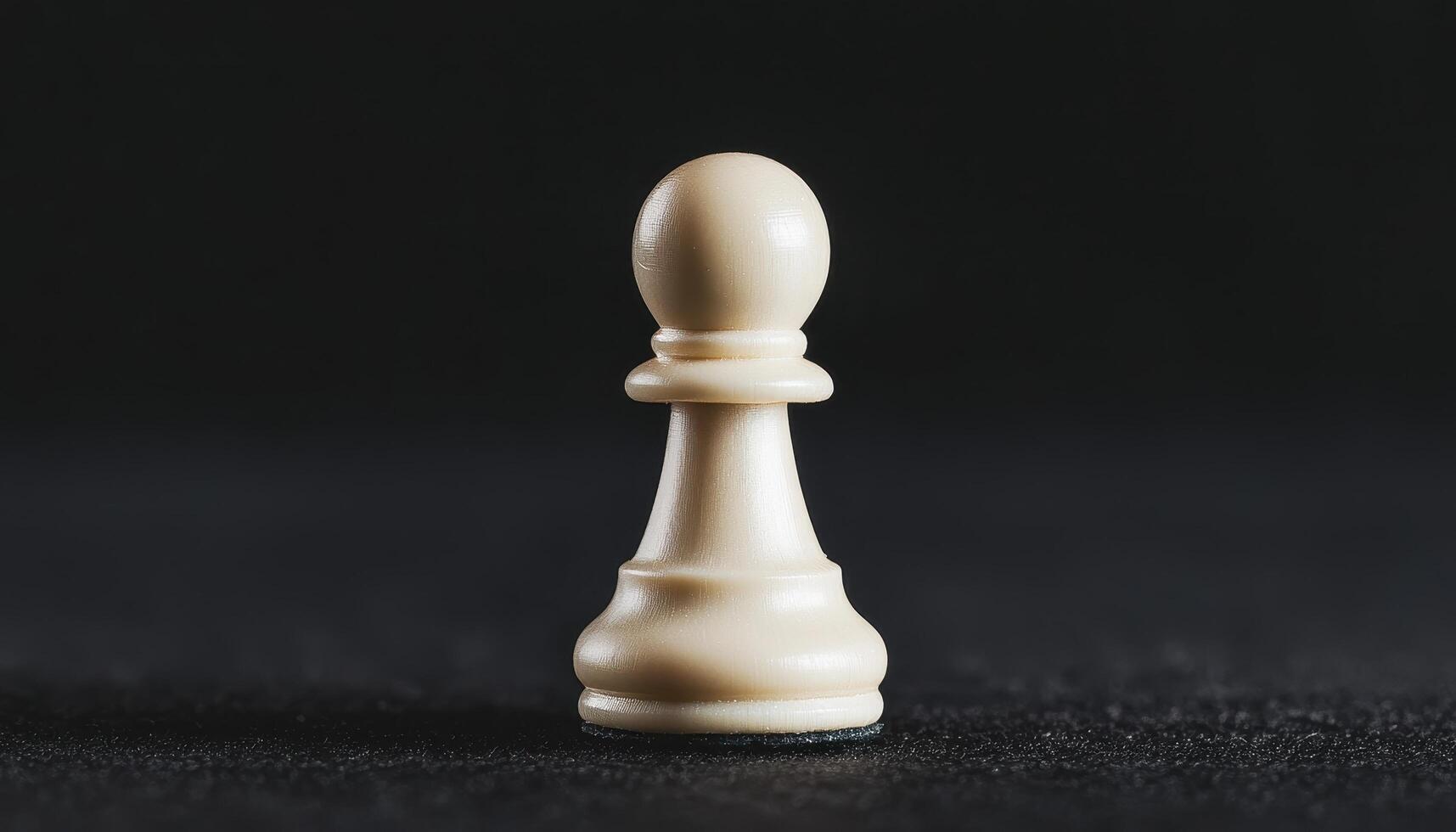 Illuminated White Pawn on Dark Background Macro Shot Chess Concept with Copyspace photo