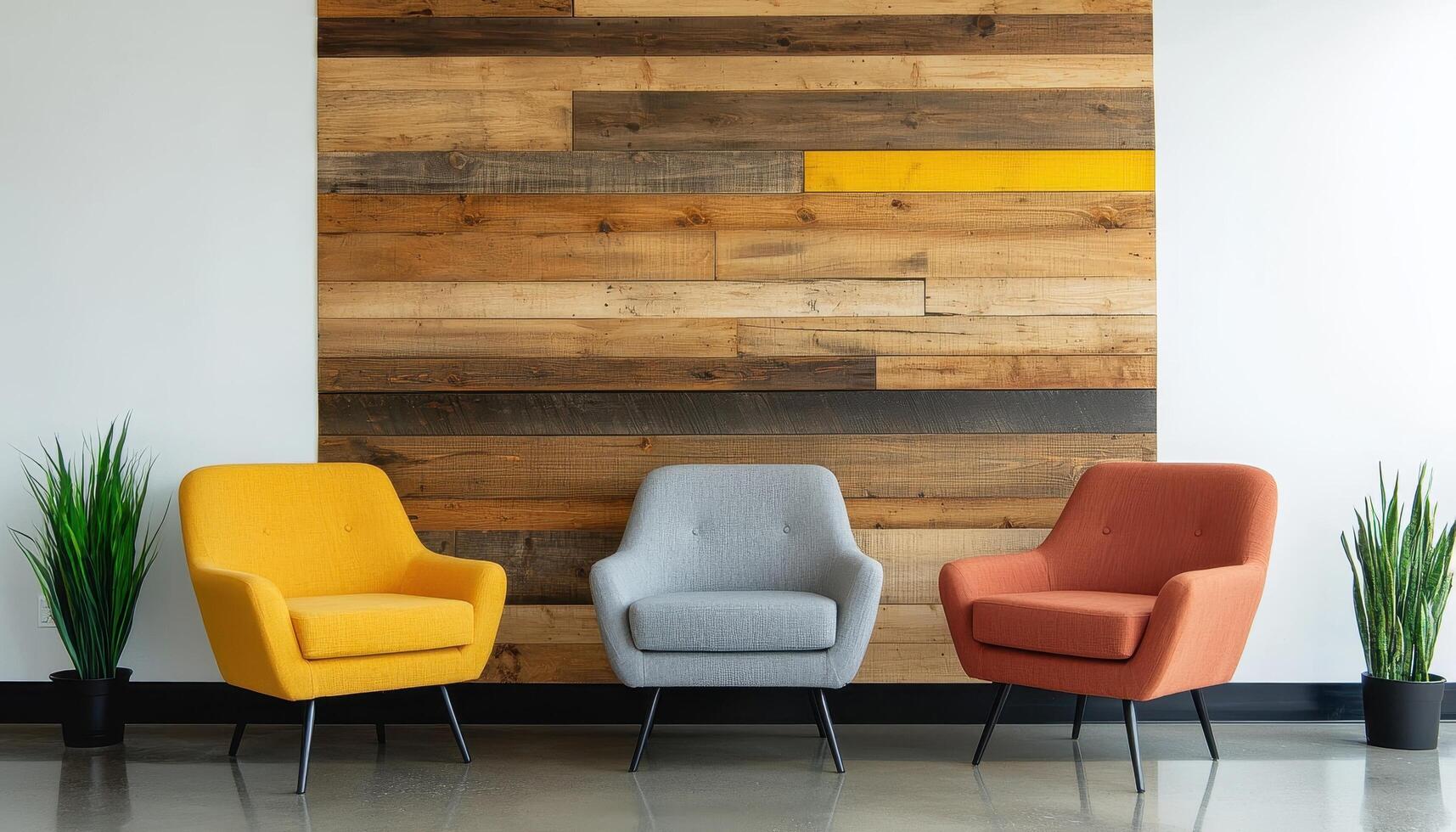 Modern Lounge Seating Arrangement Contemporary Space Image with Background and Copyspace photo