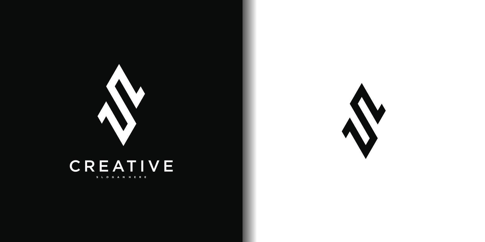 Abstract initial letter S logo design. Premium vector