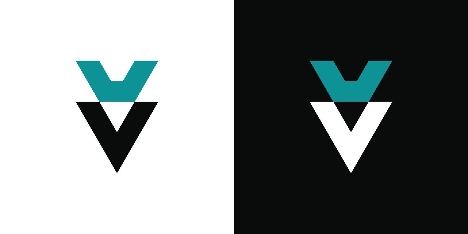 Abstract initial letter V logo design. Premium vector