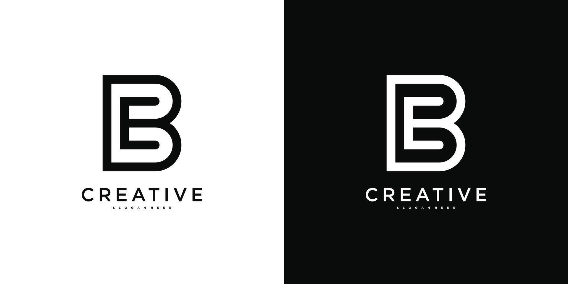 Unique modern creative elegant letter B logo design template vector