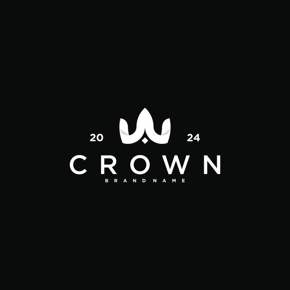 Creative abstract crown logo design vector