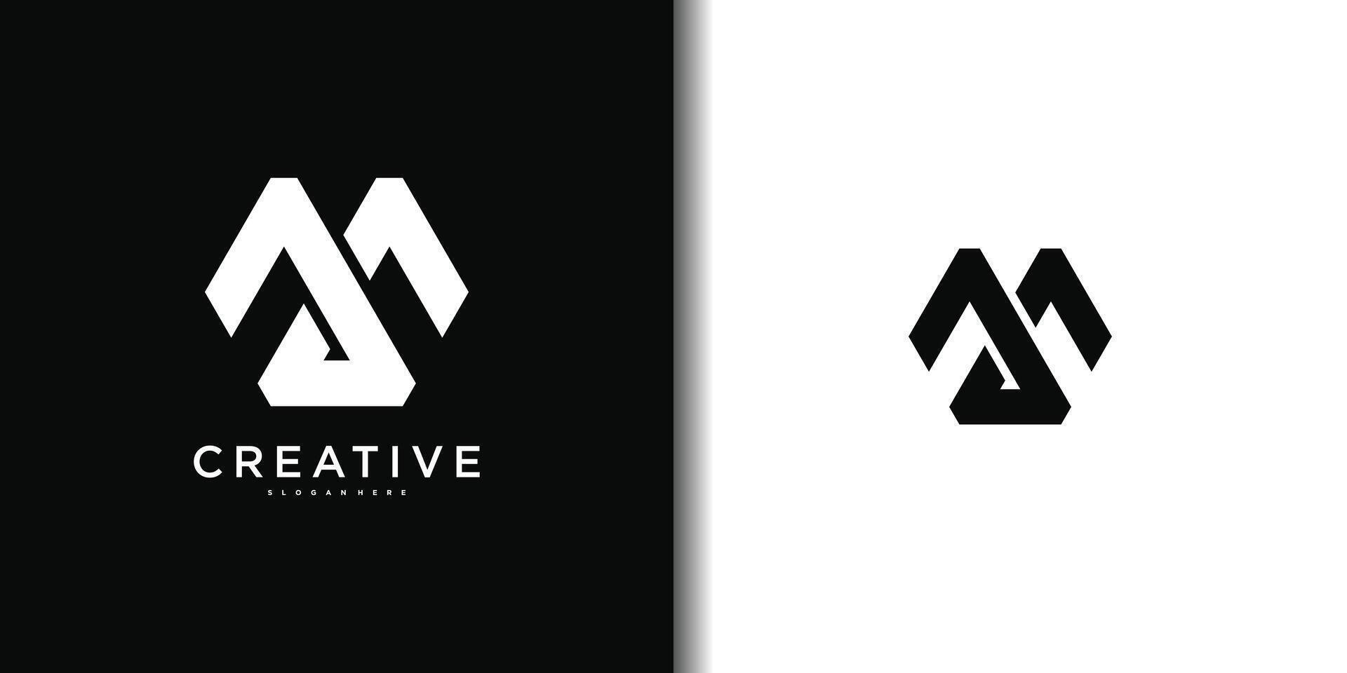 Initial letter M logo designs template. Premium vector
