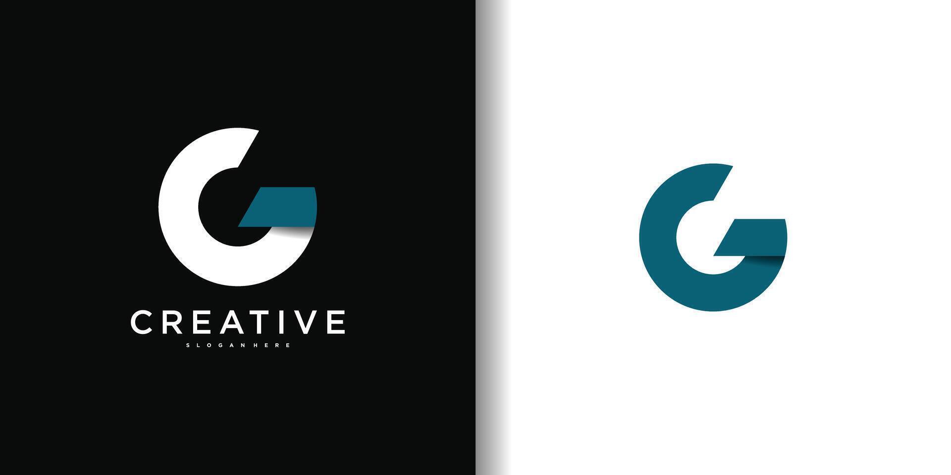 Unique modern creative elegant letter G logo design template vector