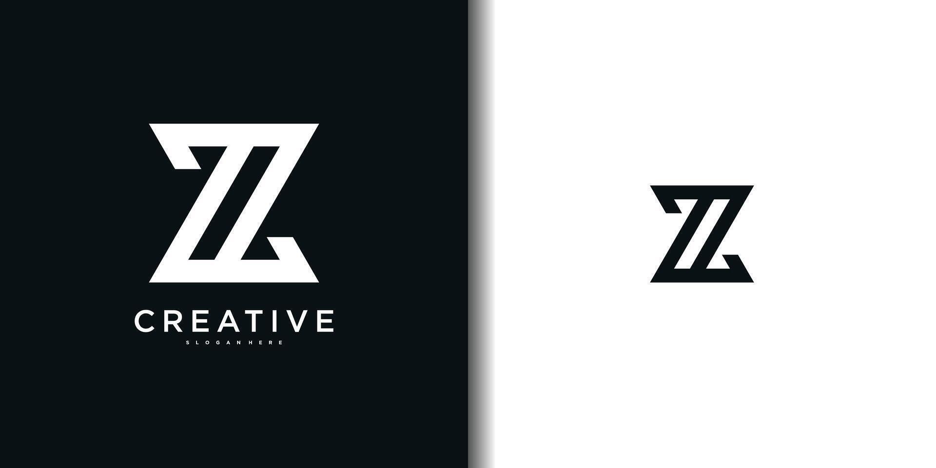 Abstract initial letter Z logo design template vector