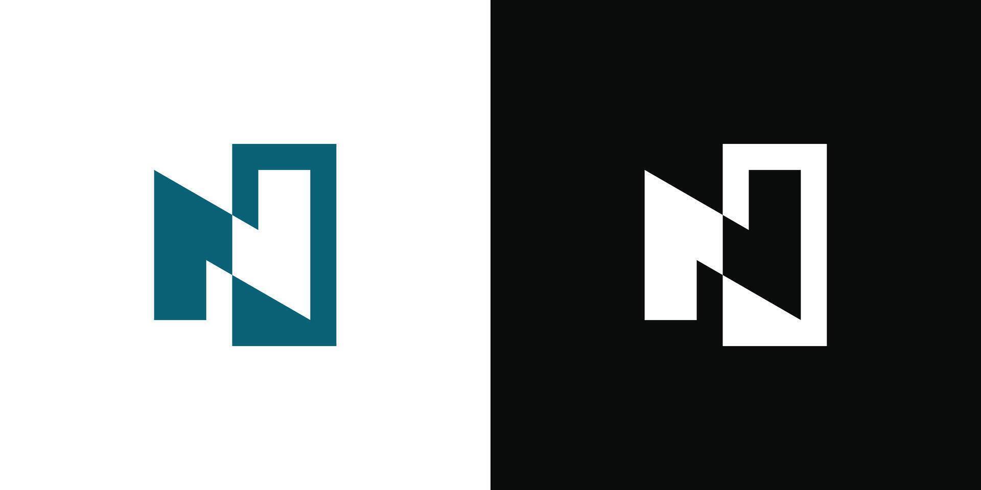 Abstrack initial letter N logo design template vector