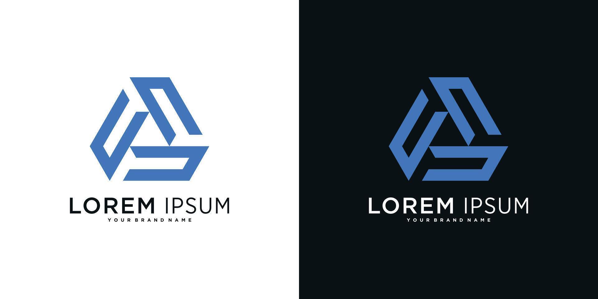 Company logo icon design element, abstract triangle. Premium vector