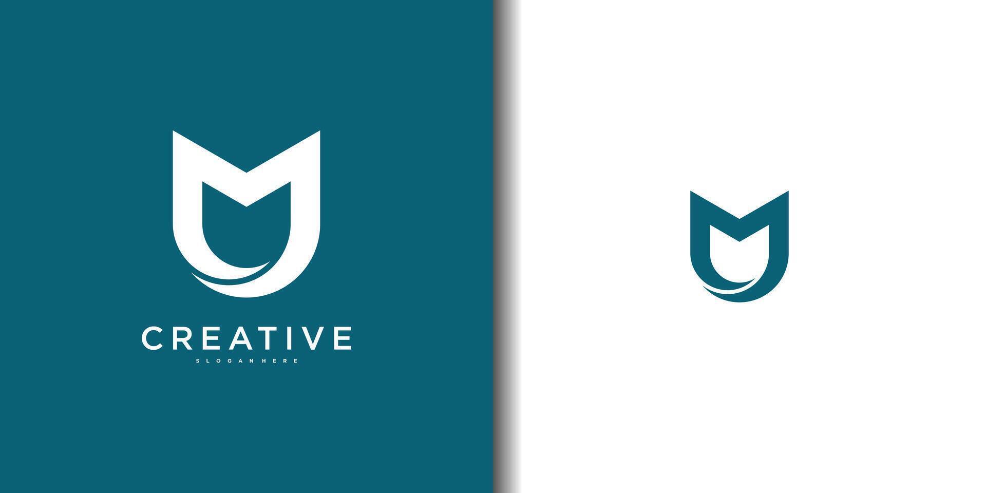 Abstract initial letter M logo designs template vector