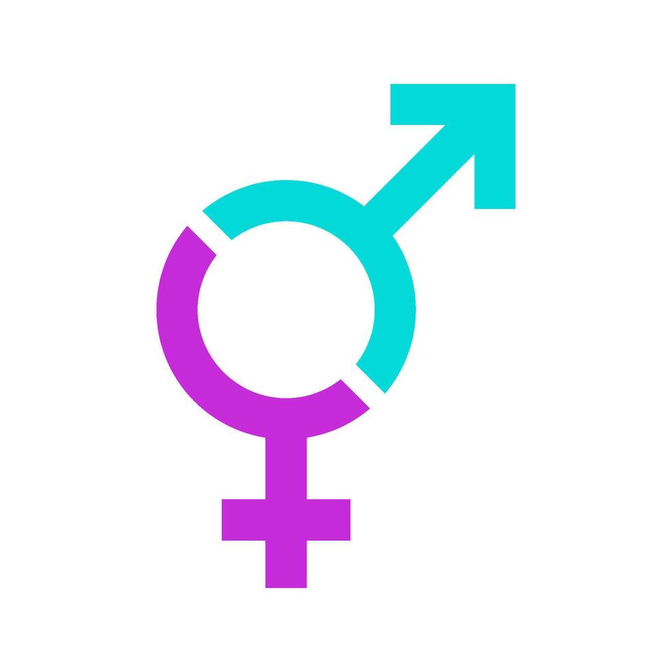 Gender Icons symbol purple and light green, Male and female symbols for your website design, logo, app, UI. illustration, isolated on white background vector