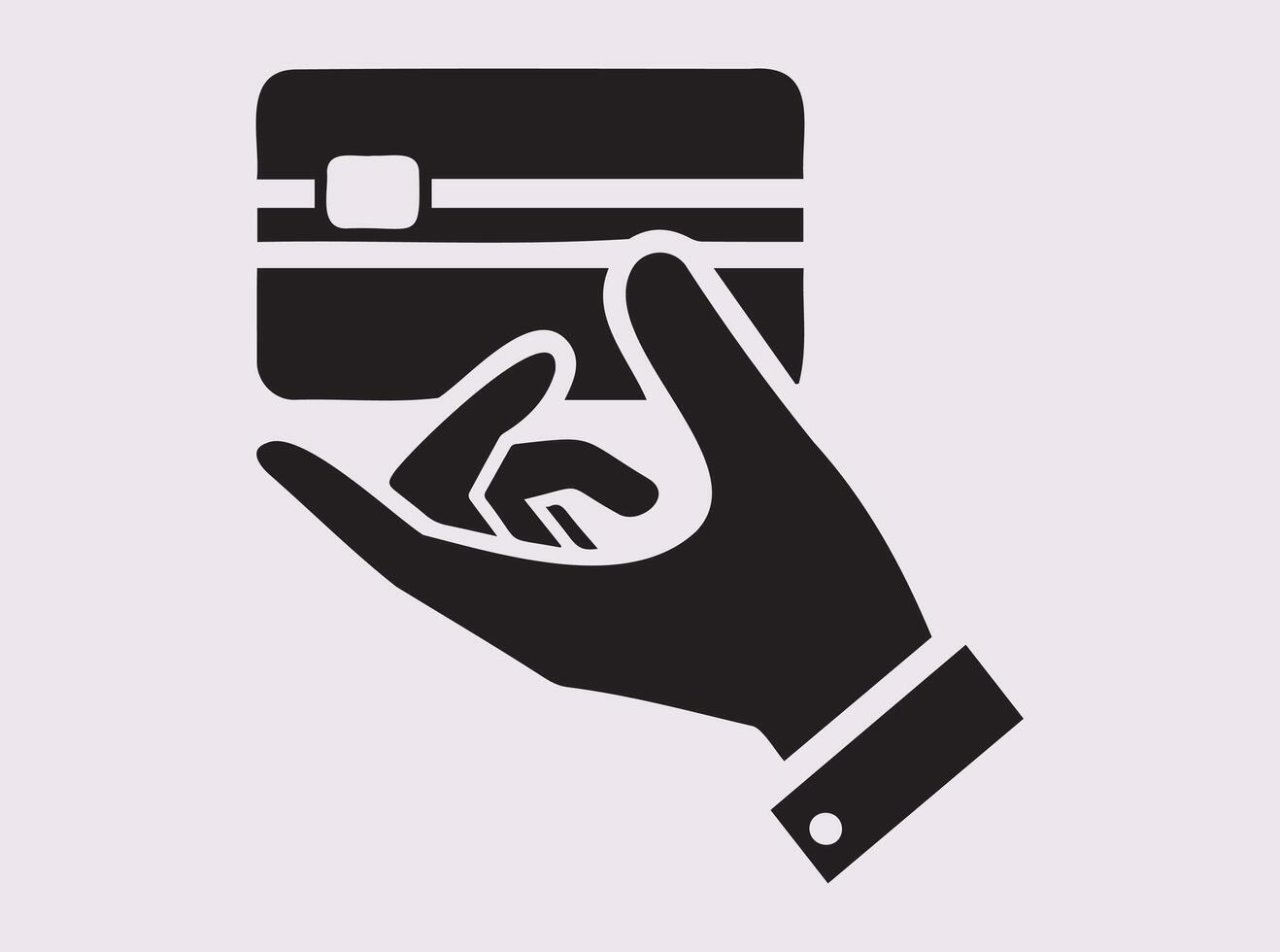 Credit Card Payment Icon Silhouette Black for Easy and Secure Online Transactions vector