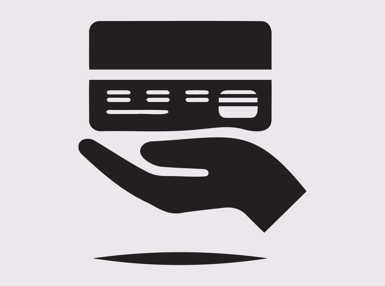 Credit Card Payment Icon Silhouette in Black for E-Commerce and Online Payments vector