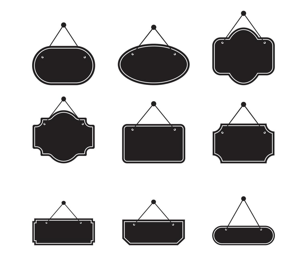 Banner vintage tags round shapes minimalist label figure collection vector