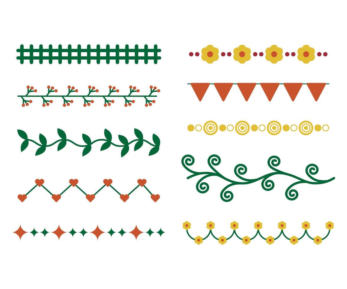 Decorative border and dividers elegant assortment ornament collection vector