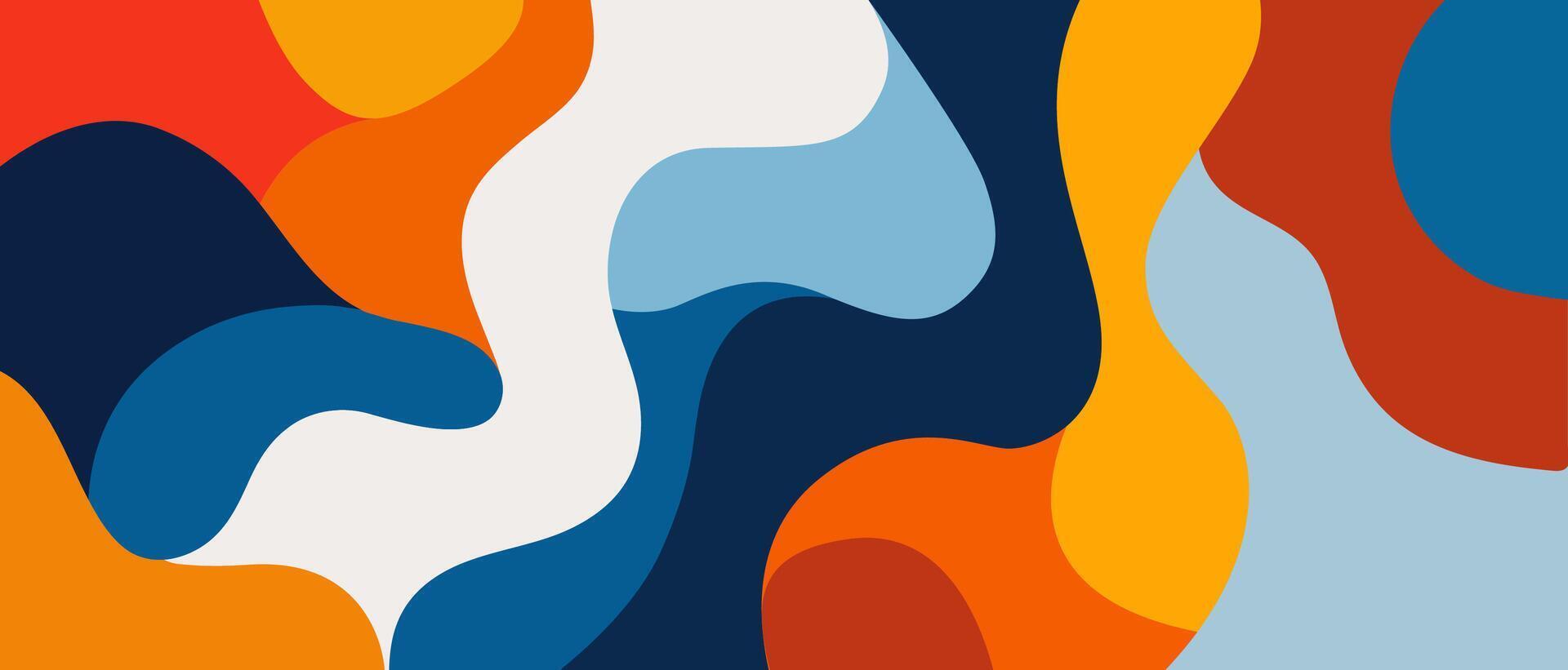 Abstract wavy background. illustration with wavy shapes vector