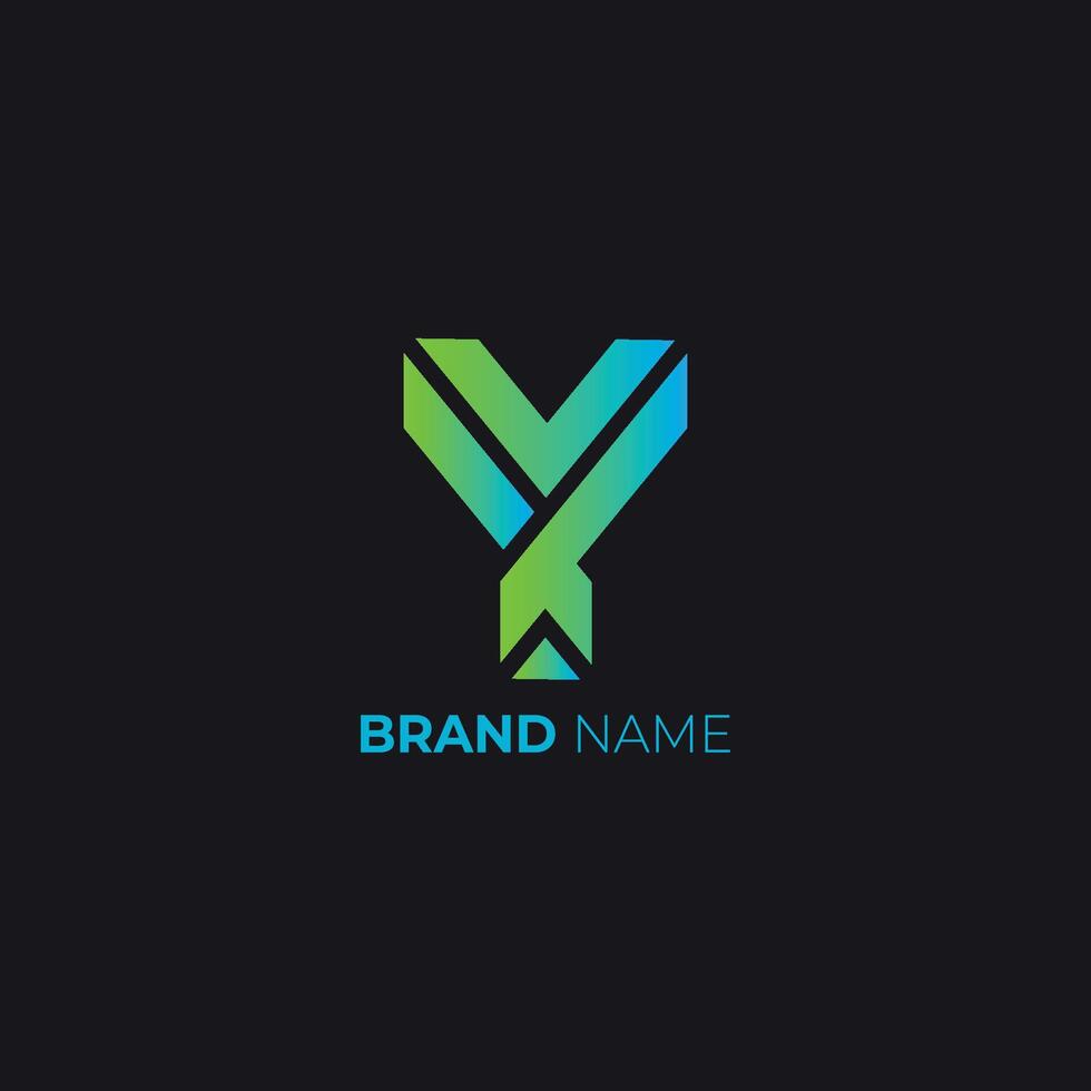 Geometric Letter Y Logo Design with Gradient Color vector