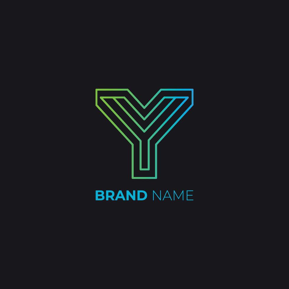 Modern Y Logo Design with Gradient Colors for Brand Identity vector