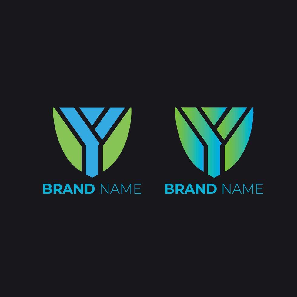 Modern Abstract Y Shield Logo Design for Brand Identity vector