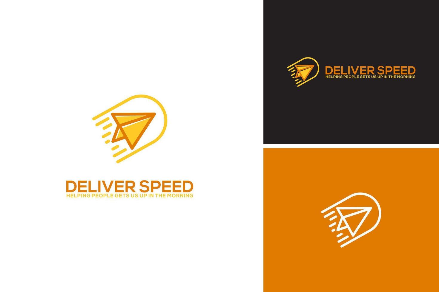 Modern deliver speed logo, fast delivery logo design vector
