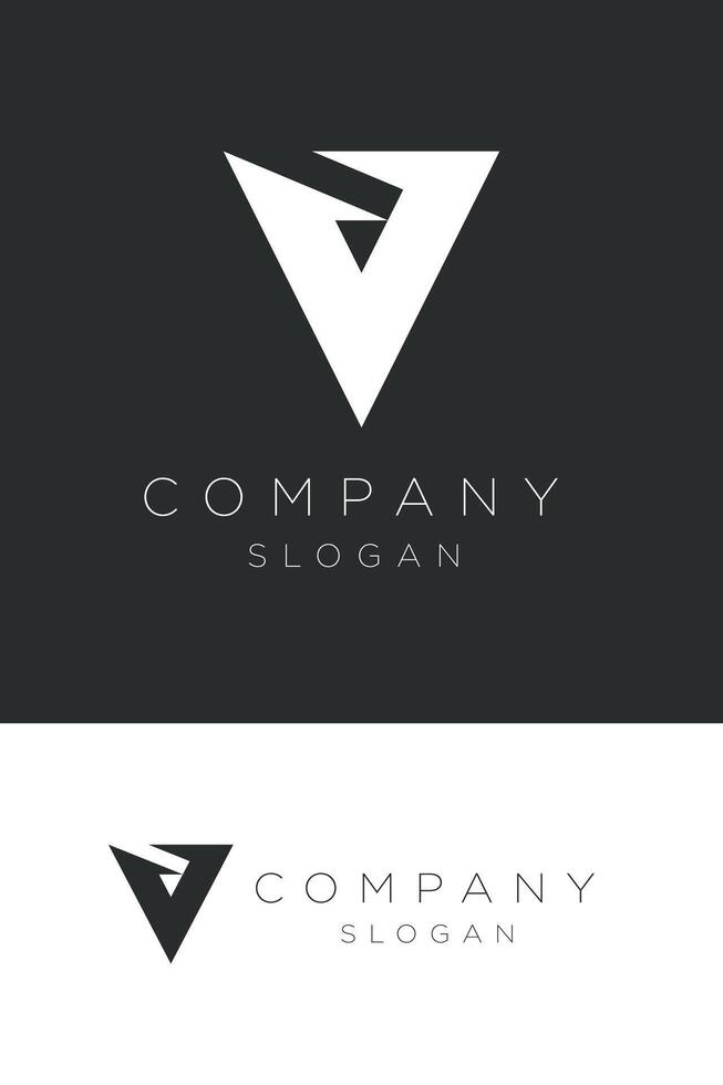 Minimal V letter logo template, New V logo, V branding logo. vector