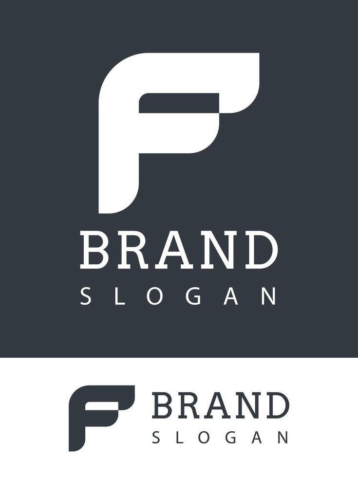 Minimal F letter logo template, New F logo, F branding logo. vector