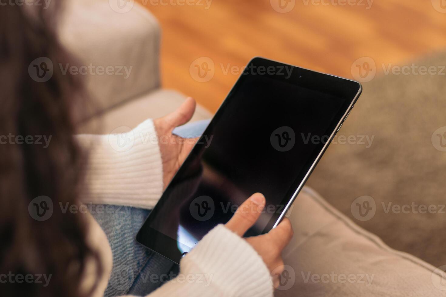 Using a Tablet at Home photo