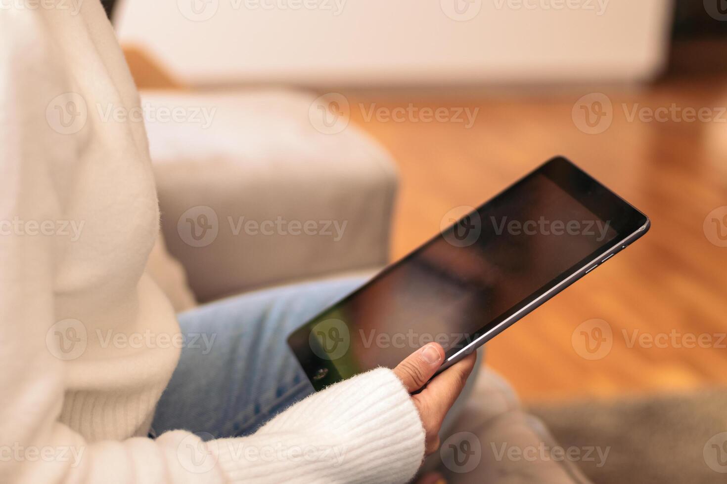 Using a Tablet at Home photo
