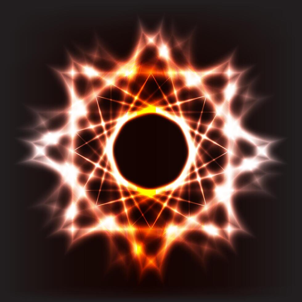 Fire sparks and glowing flames burn brightly in a mesmerizing display of heat and energy vector