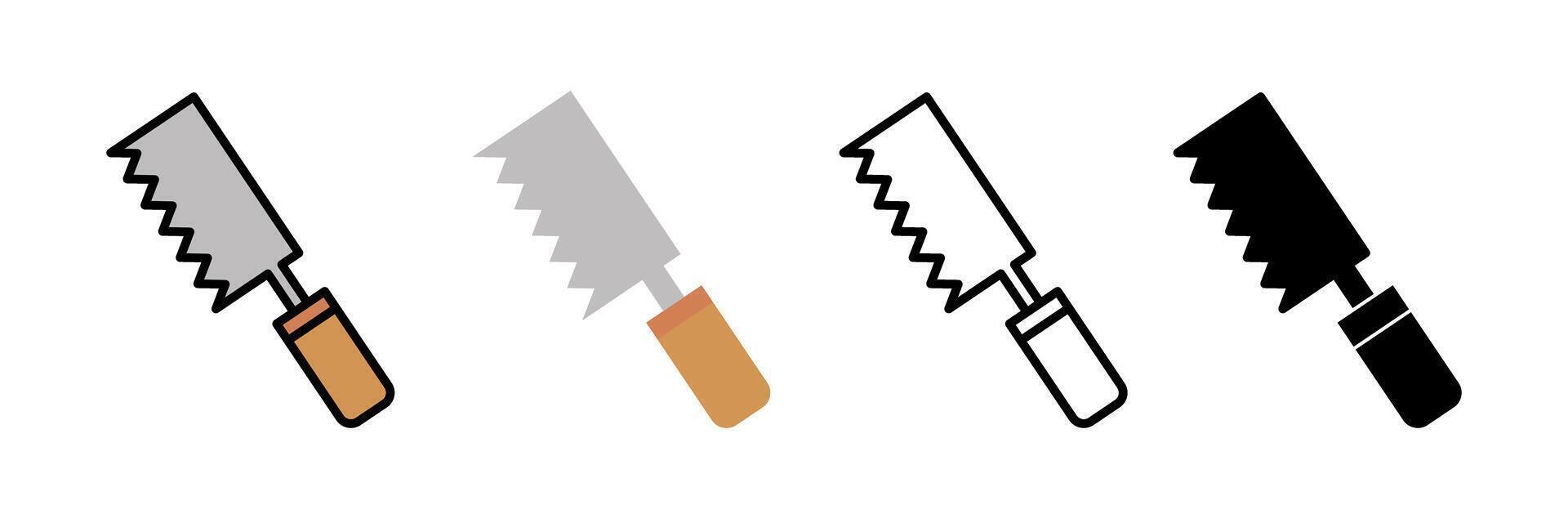 Various styles saw icon set. vector