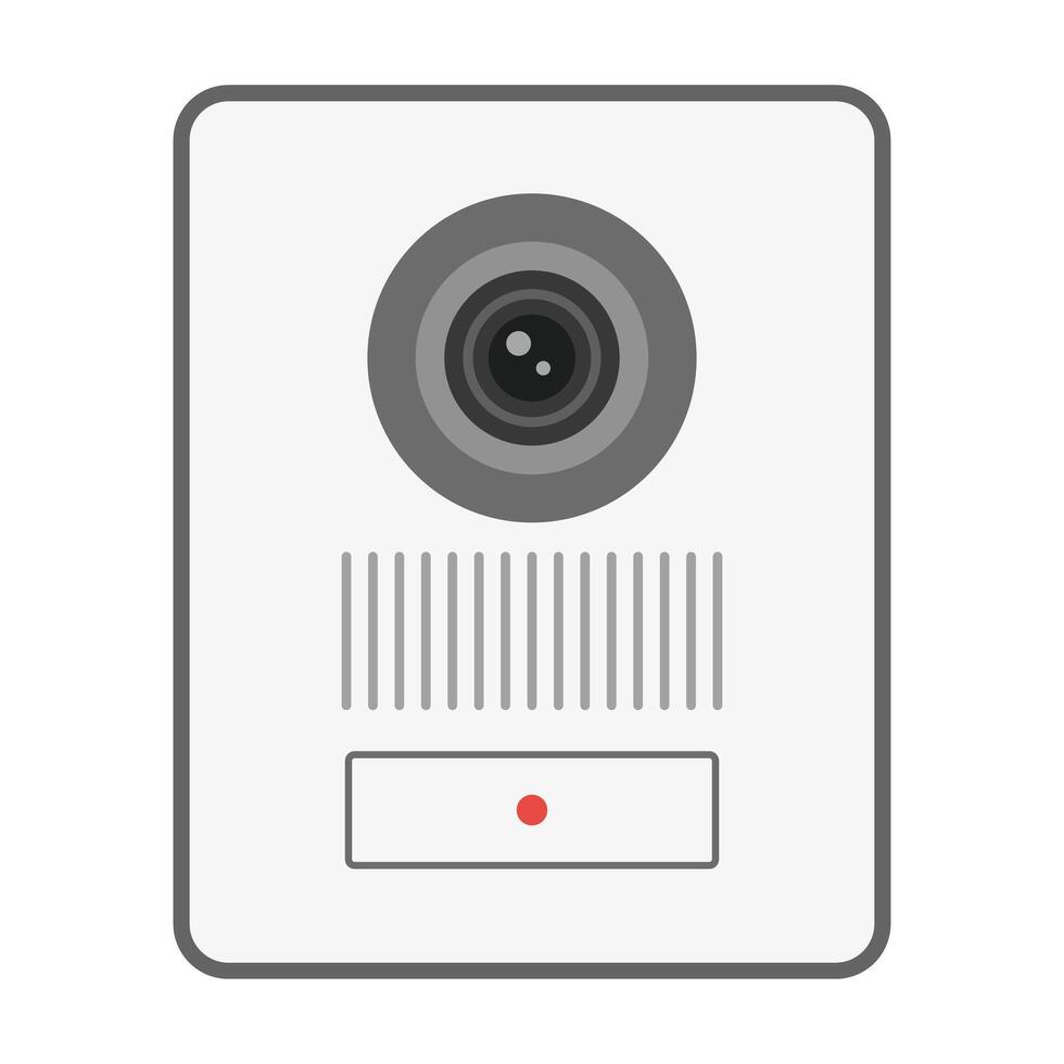 Intercom with camera icon. vector