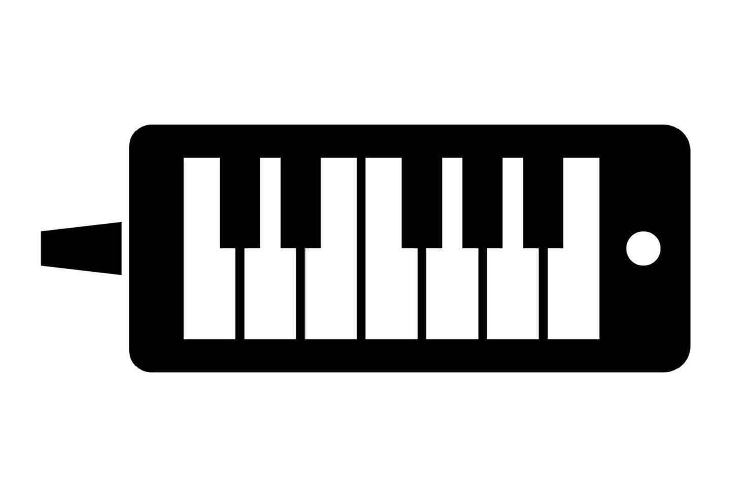 Simple design melodica icon. vector