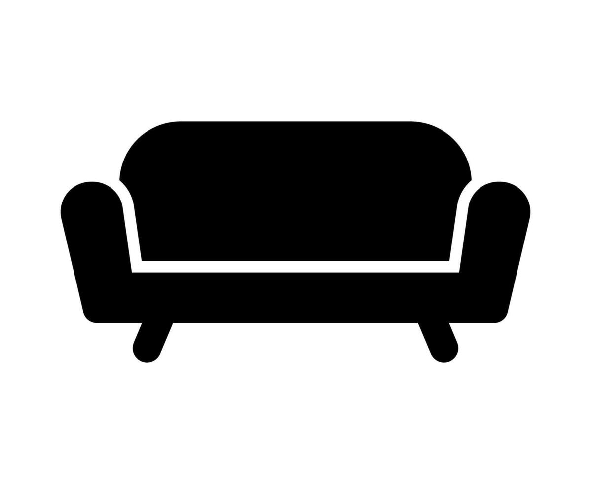 Couch Silhouette. Sofa silhouette. vector
