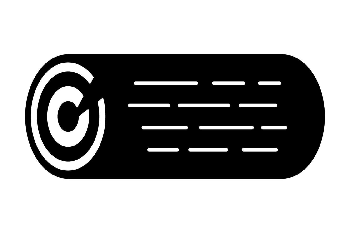Wood log silhouette icon. vector