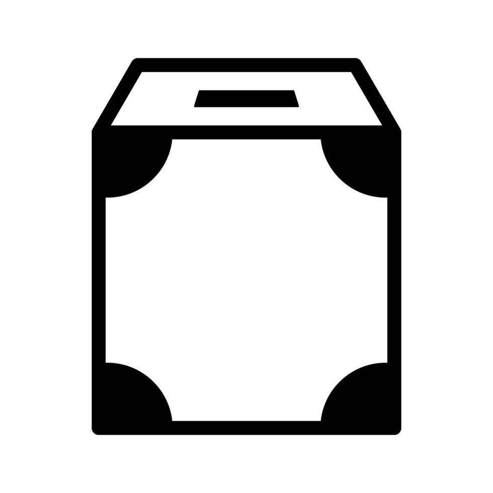 Simple design ballot box icon. vector