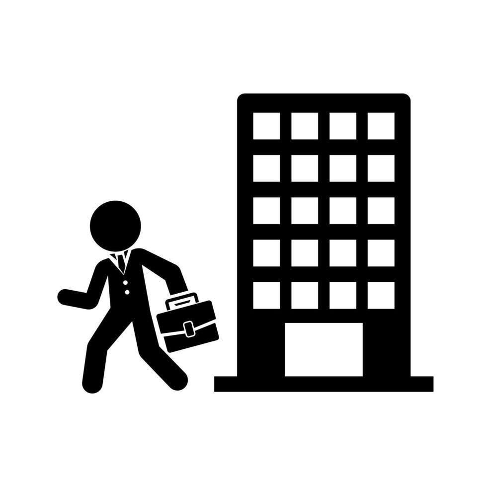 Dispatch employee silhouette icon. vector