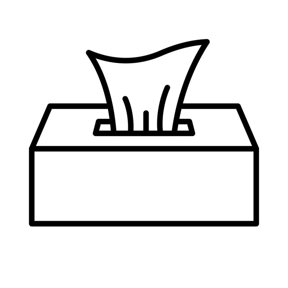 Simple tissue box and tissue icon. vector