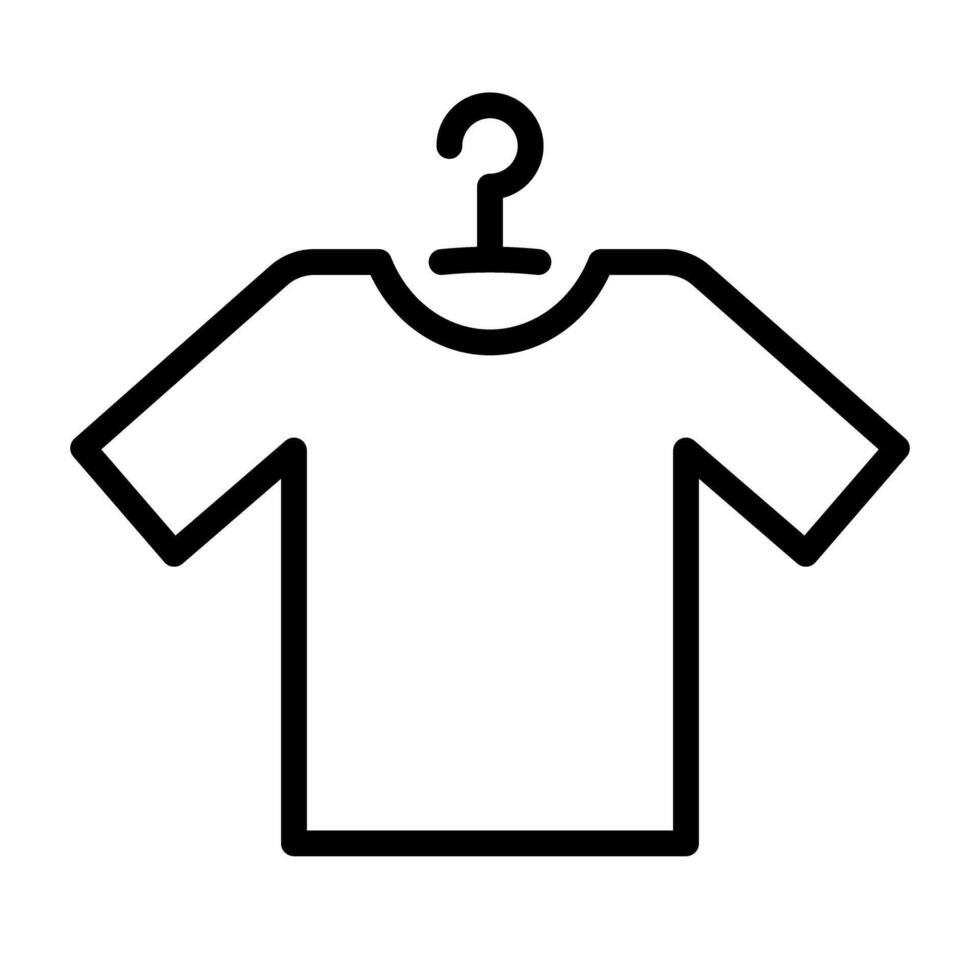 Hanger and T-shirt icon. vector