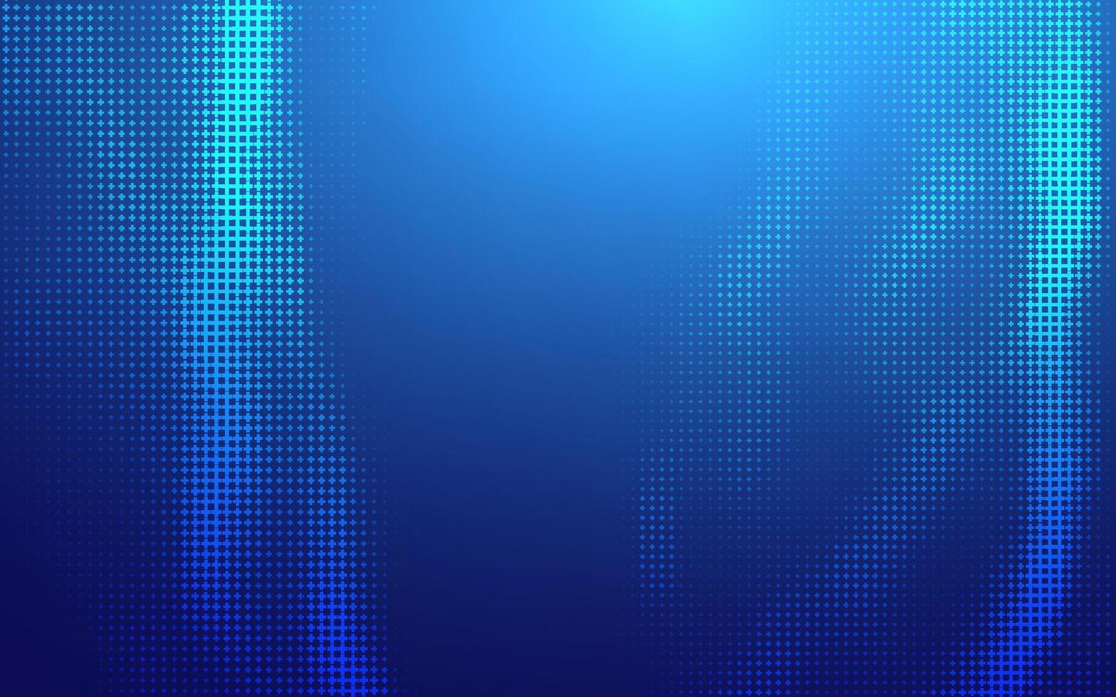 Abstract Blue Futuristic Tech Background with Digital Grid, Blockchain Elements. Fintech Cryptocurrency, Bitcoin, Data Flow and Geometric Mosaic Design. vector