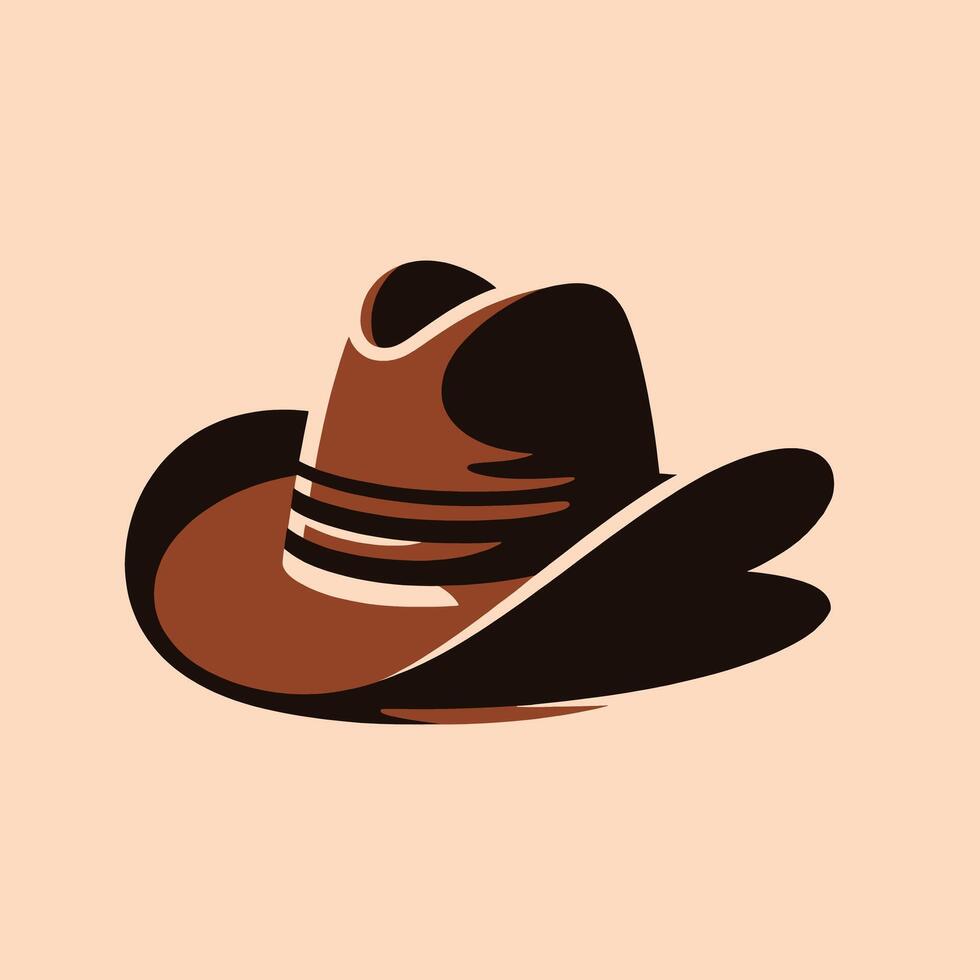 Cowboy hat icon illustration vector