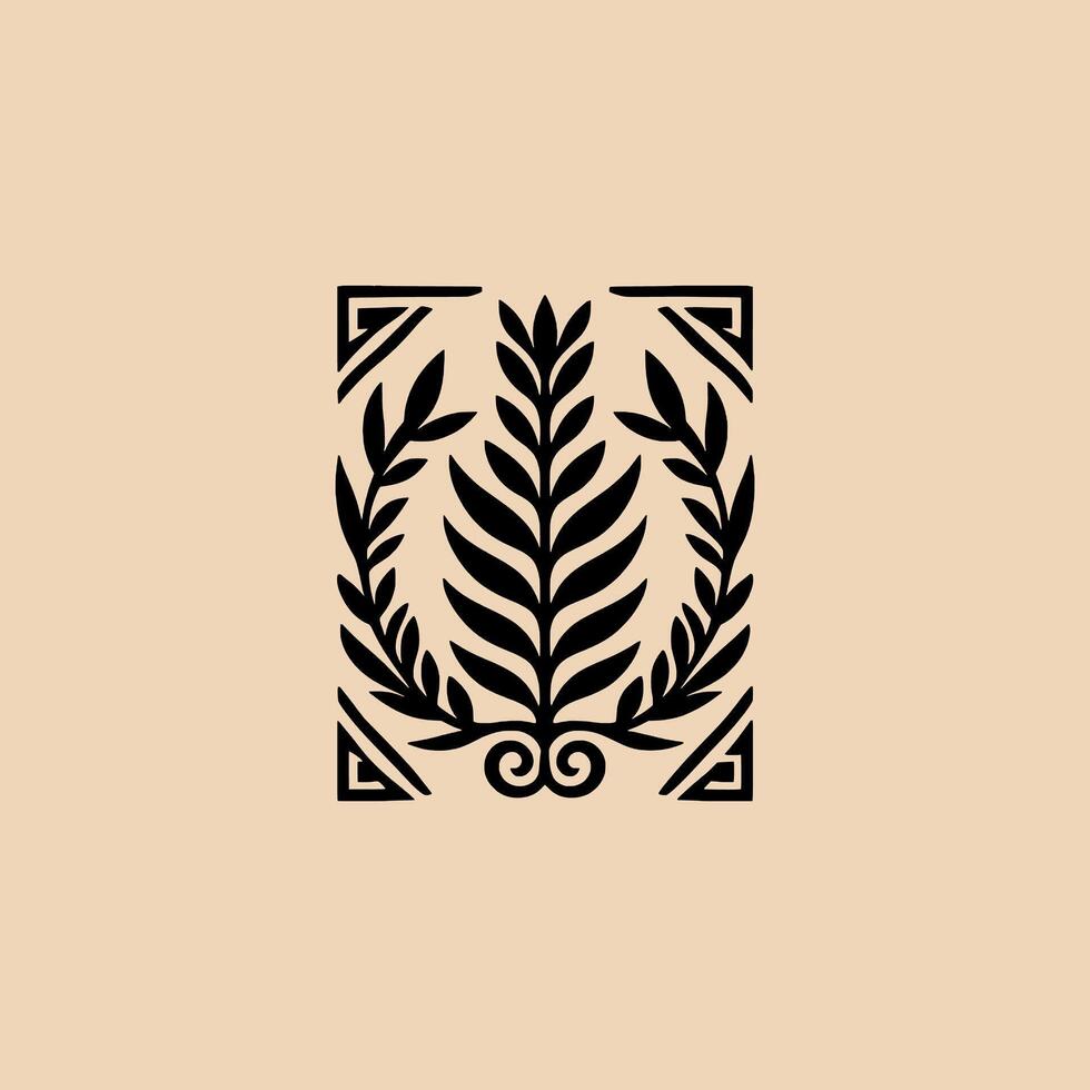 A black and white logo vector