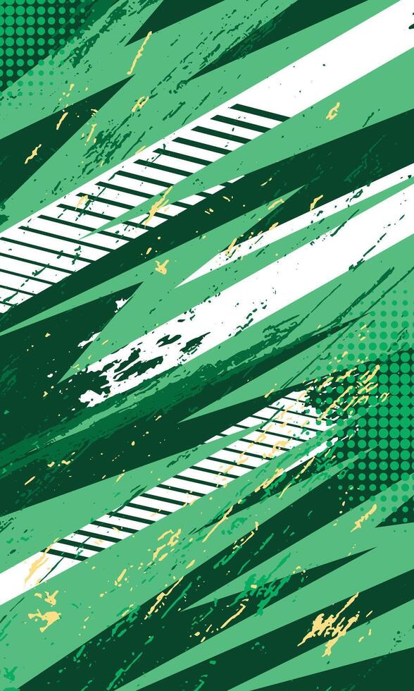 Abstract green grunge brush strokes for sublimation sports jersey vector