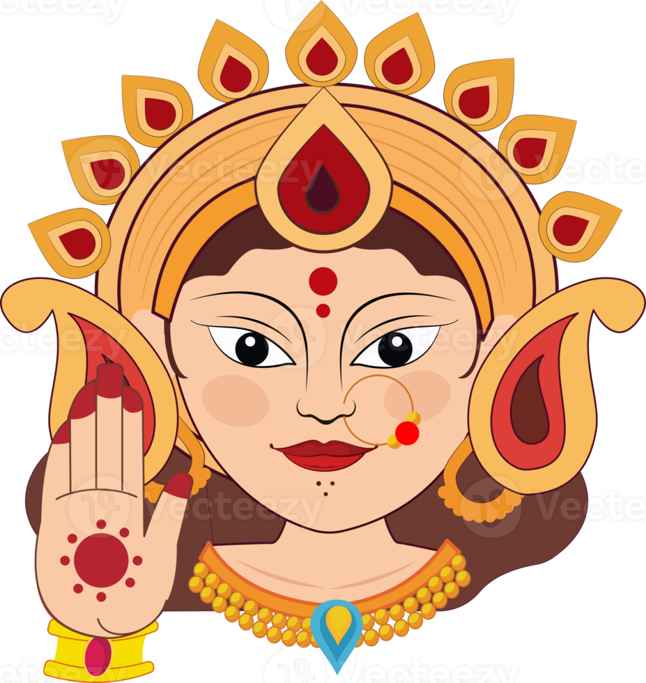 Chaitra Navratri with a goddess durga png