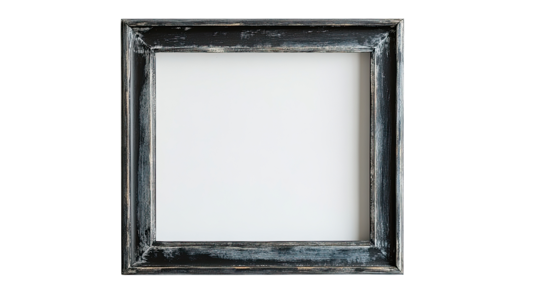 An empty black frame perfect for showcasing artwork or photos, displaying versatility and style for any decor. png