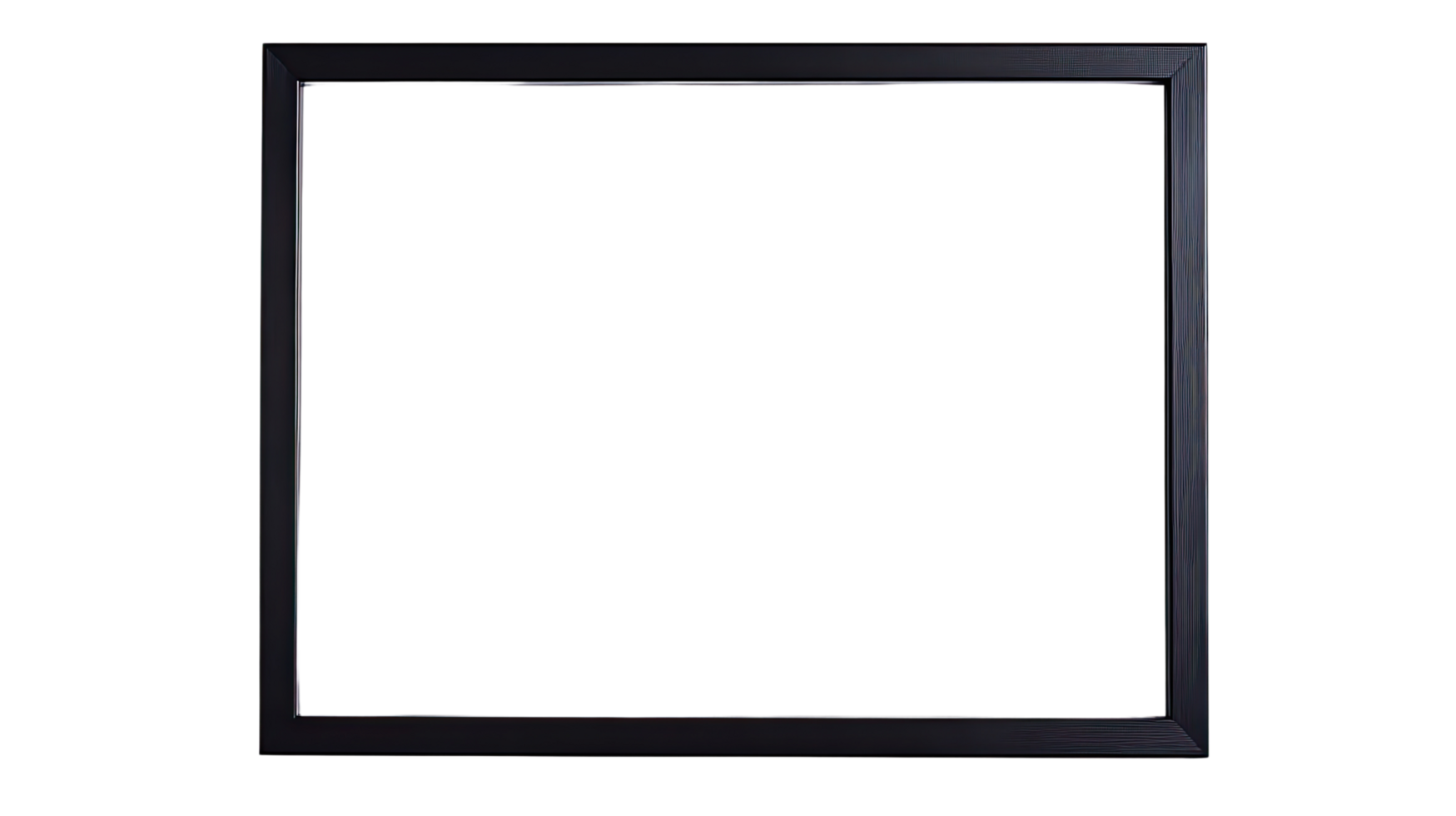 A modern, simple picture frame designed to showcase artwork or photography elegantly and stylishly. png