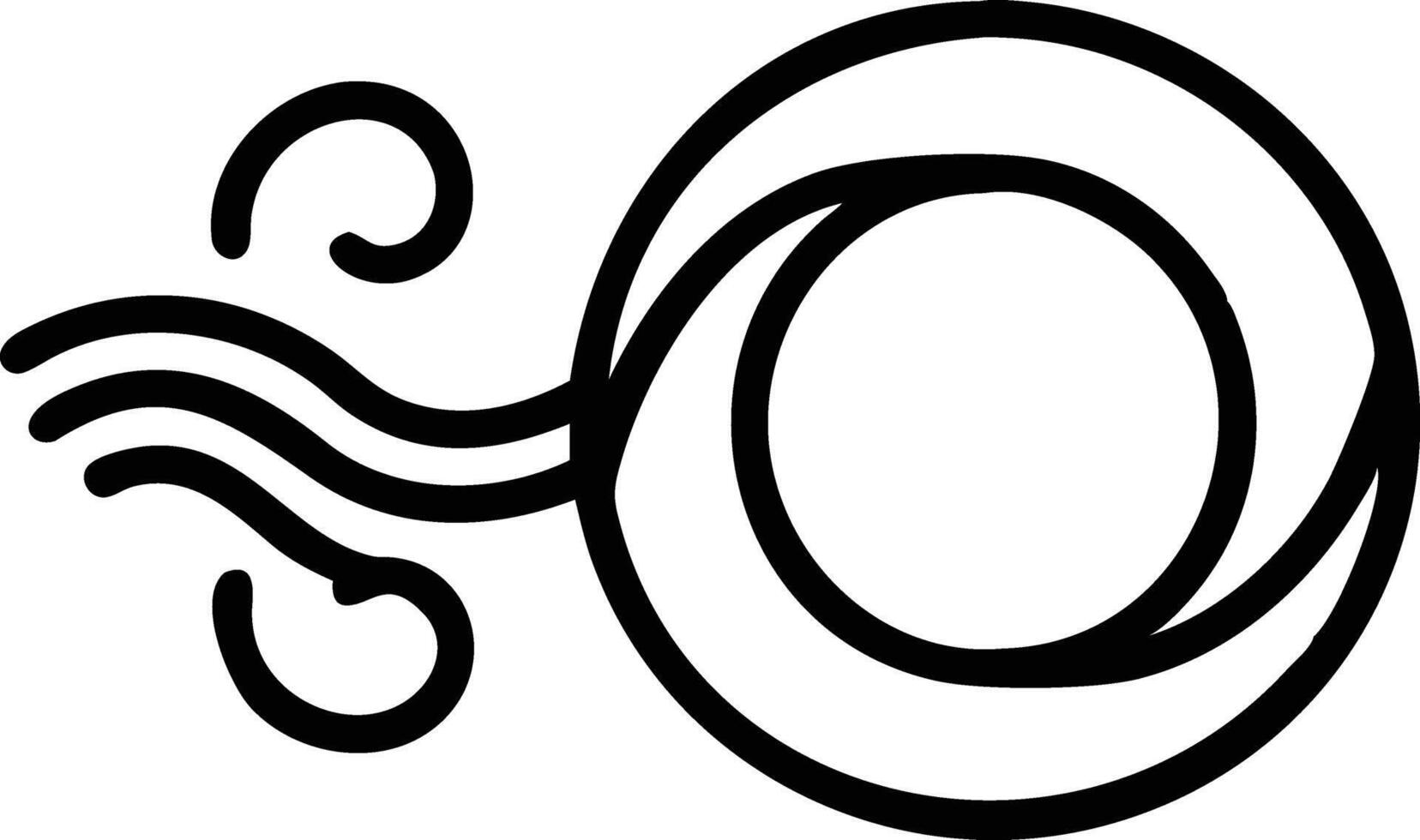 letter O featuring smooth, flowing swirling patterns in vibrant colors, creating a sense of movement and energy vector