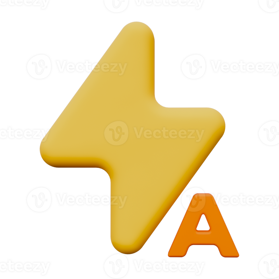 Auto Flash 3D Illustration png