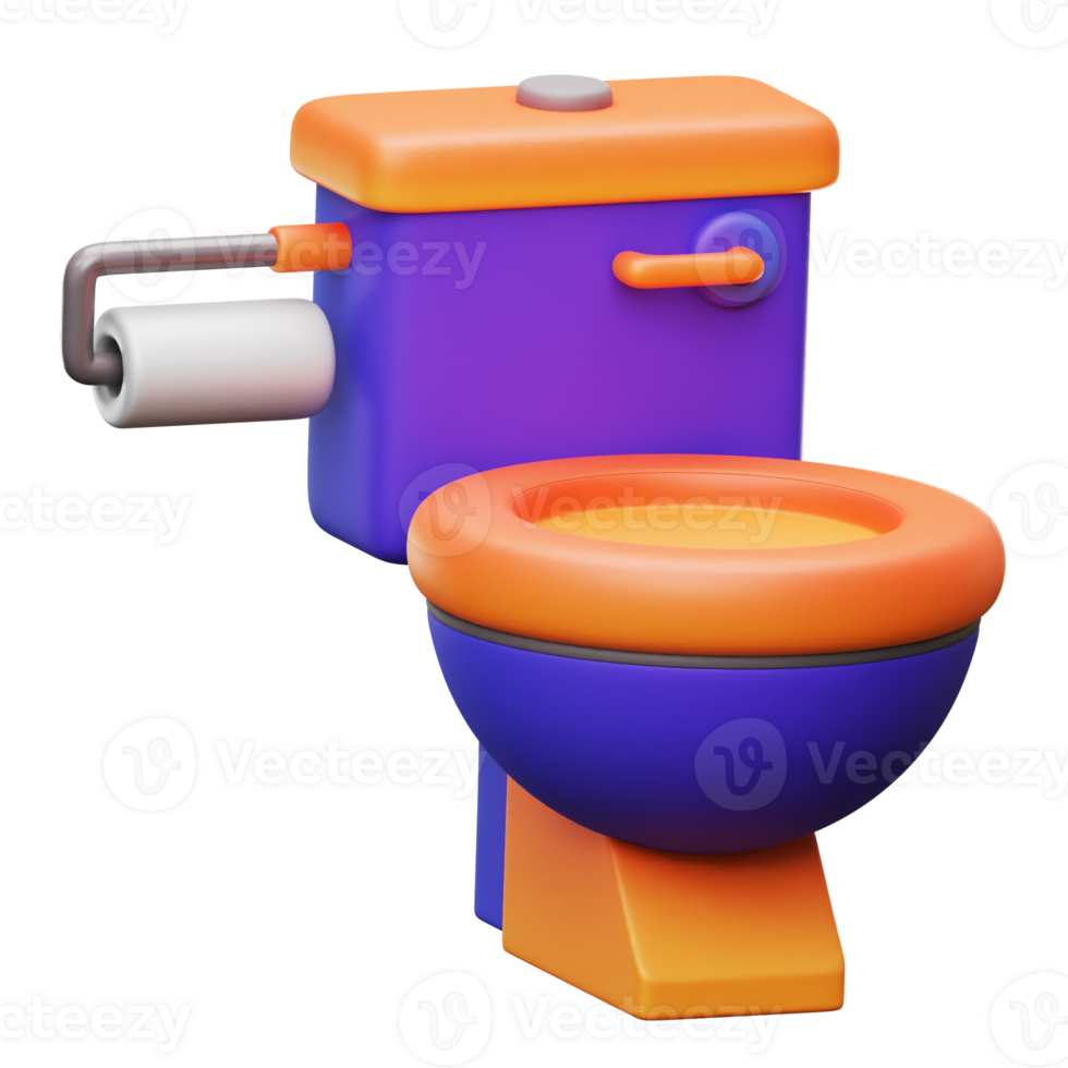 Toilet Icon 3D illustration png