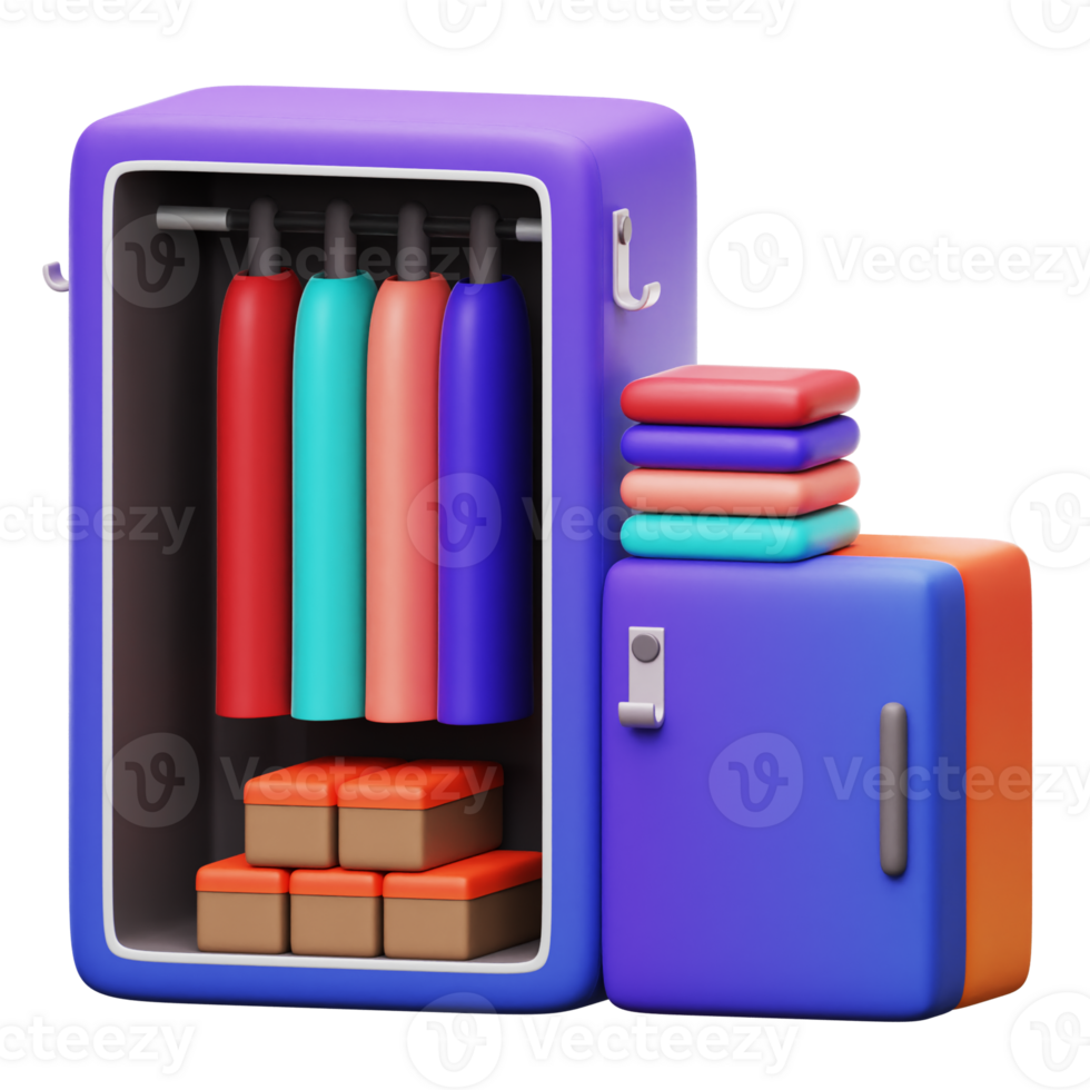 Wardrobe Icon 3D illustration png