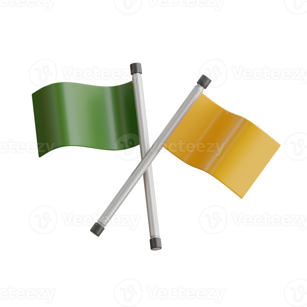 Flags 3D element Illustration png